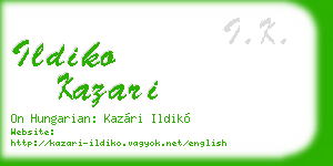 ildiko kazari business card
