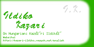 ildiko kazari business card